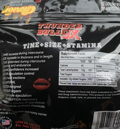 Thunder Bull 9X Honey, Mix Berry Flavor - Image 2