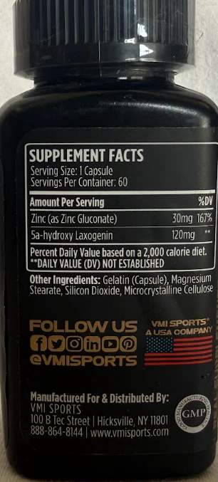 VMI: 5-Alpha, 60 Capsules - Image 2